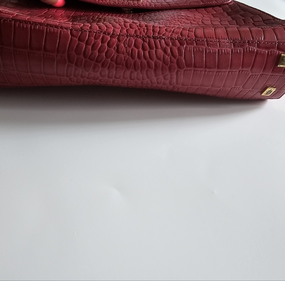 Etienne Aigner Genuine Leather Crocodile Satchel Vintage Handbag - Picture 8 of 14